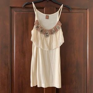 NWOT Language Jeweled Vanilla Tank Top Size M